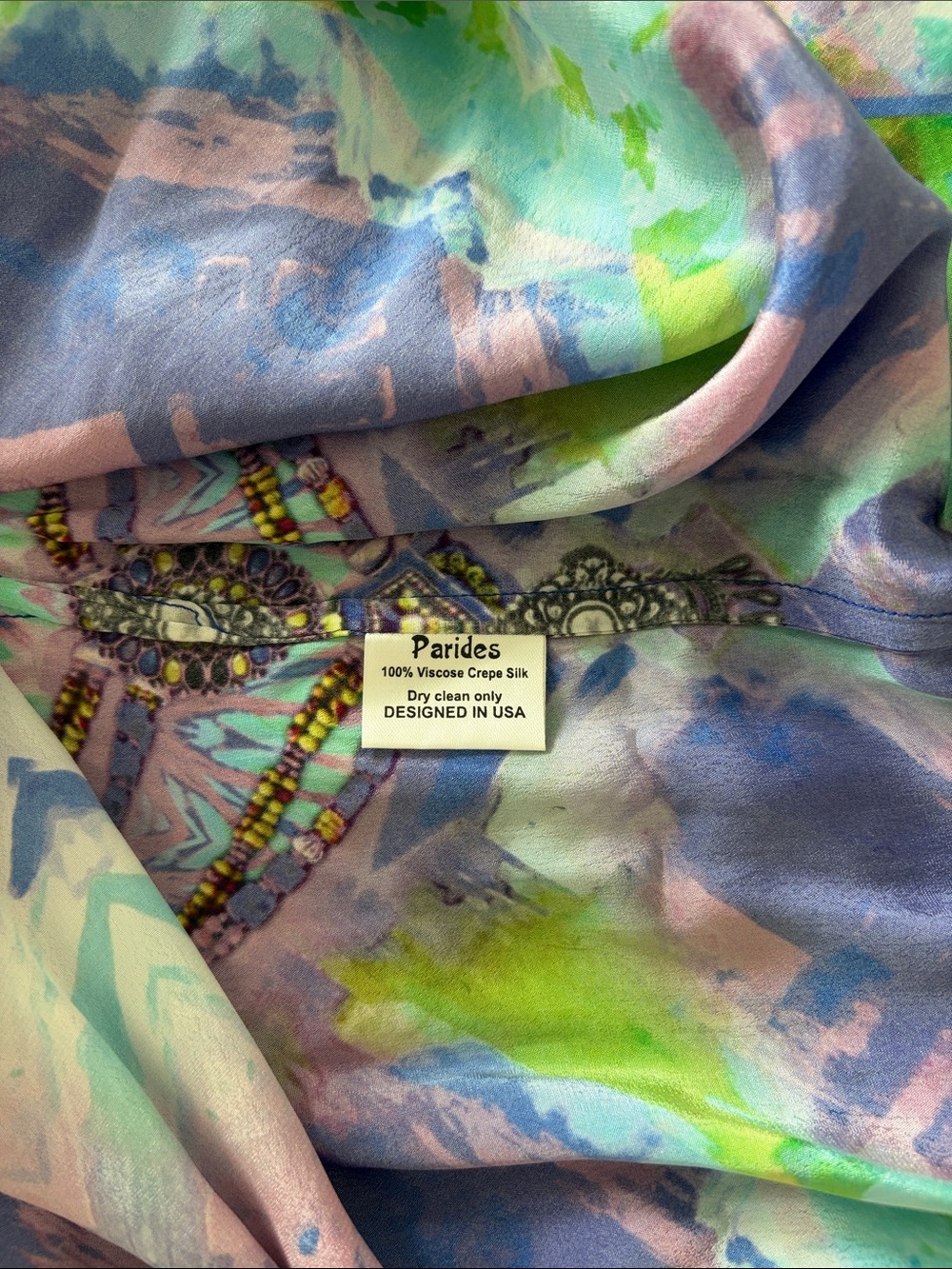 NWT Shahida Parides Blue Multiway Maxi Dress Convertible Silk Crepe One Size - Picture 8 of 9